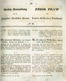 Gesetz-Sammlung für die Königlichen Preussischen Staaten. 1854.06.24 No24