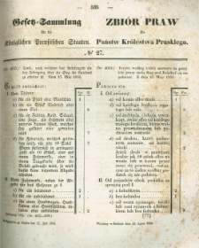 Gesetz-Sammlung für die Königlichen Preussischen Staaten. 1854.07.12 No27