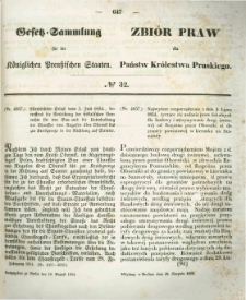 Gesetz-Sammlung f&uuml;r die K&ouml;niglichen Preussischen Staaten. 1854.08.19 No32