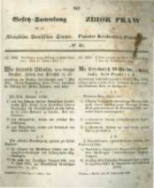 Gesetz-Sammlung f&uuml;r die K&ouml;niglichen Preussischen Staaten. 1854.10.17 No40