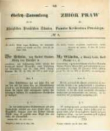 Gesetz-Sammlung für die Königlichen Preussischen Staaten. 1864.03.30 No8