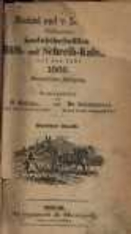 Mentzel und v. Lengerke's Verbesserter Landwirthschaftlicher H&uuml;lfs- und Schreib-Kalender auf das Jahr 1866.