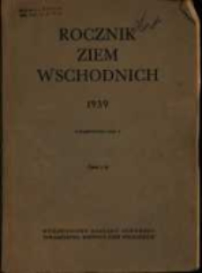 Rocznik Ziem Wschodnich i Kalendarz na rok 1939.