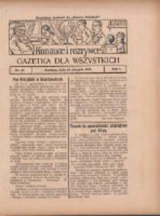 Ku nauce i rozrywce: gazetka dla wszystkich: bezpłatny dodatek do "Gazety Polskiej" 1929.08.29 R.1 Nr35