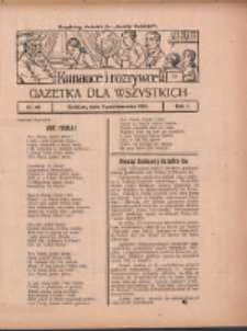 Ku nauce i rozrywce: gazetka dla wszystkich: bezpłatny dodatek do "Gazety Polskiej" 1929.10.03 R.1 Nr40