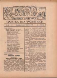 Ku nauce i rozrywce: gazetka dla wszystkich: bezpłatny dodatek do "Gazety Polskiej" 1929.11.21 R.1 Nr47