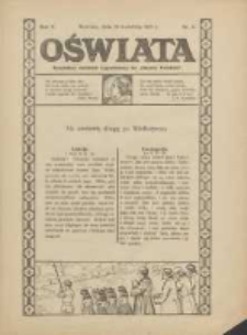 Oświata: bezpłatny dodatek tygodniowy do "Gazety Polskiej" 1922.04.30 R.10 Nr3