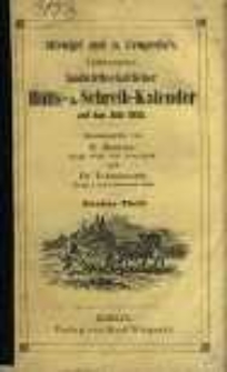 Mentzel und v. Lengerke's Verbesserter landwirthschaftlicher H&uuml;lfs- u. Schreib-Kalender auf das Jahr 1855.