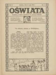 Oświata: bezpłatny dodatek tygodniowy do "Gazety Polskiej" 1922.05.14 R.10 Nr5