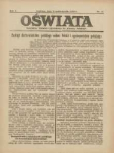 Oświata: bezpłatny dodatek tygodniowy do "Gazety Polskiej" 1922.10.15 R.10 Nr27