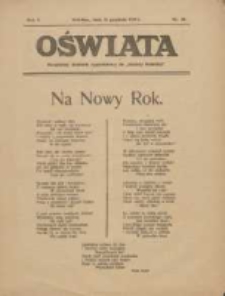Oświata: bezpłatny dodatek tygodniowy do "Gazety Polskiej" 1922.12.31 R.10 Nr38