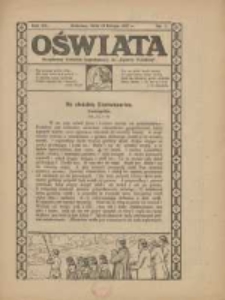 Oświata: bezpłatny dodatek tygodniowy do "Gazety Polskiej" 1927.02.13 R.15 Nr7