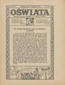 Oświata: bezpłatny dodatek tygodniowy do "Gazety Polskiej" 1928.11.25 R.16 Nr48