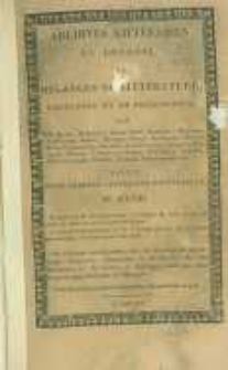 Archives littéraires de l'Europe: ou mélanges de littérature, d'histoire et de philosophie par une société de gens de lettres. Suivis d'une Gazette littéraire universelle. 1806 T.10 No.28
