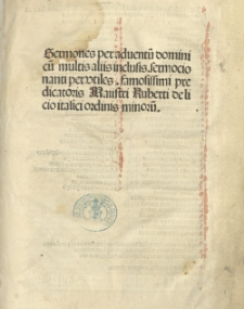 Sermones de adventu. - Dominicus Bollanus: De conceptione Beatae Virginis Mariae