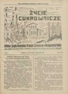 Życie Cukrownicze : miesięcznik : organ Polskiego Związku Pracowników Przemysłu Cukrowniczego w Rzeczypospolitej Polskiej 1926.07.01 R.4 Nr5