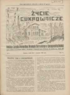Życie Cukrownicze : miesięcznik : organ Polskiego Związku Pracowników Przemysłu Cukrowniczego w Rzeczypospolitej Polskiej 1926.09.01 R.4 Nr7