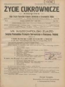 Życie Cukrownicze : miesięcznik : organ Polskiego Związku Pracowników Przemysłu Cukrowniczego w Rzeczypospolitej Polskiej 1930.05.01 R.8 Nr5