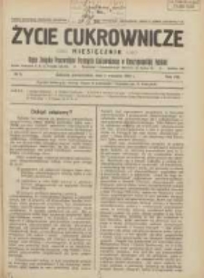 Życie Cukrownicze : miesięcznik : organ Polskiego Związku Pracowników Przemysłu Cukrowniczego w Rzeczypospolitej Polskiej 1930.09.01 R.8 Nr9