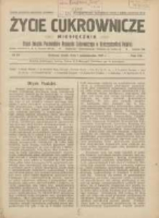 Życie Cukrownicze : miesięcznik : organ Polskiego Związku Pracowników Przemysłu Cukrowniczego w Rzeczypospolitej Polskiej 1930.10.01 R.8 Nr10