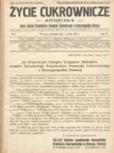 Życie Cukrownicze : miesięcznik : organ Polskiego Związku Pracowników Przemysłu Cukrowniczego w Rzeczypospolitej Polskiej 1931.02.01 R.9 Nr2
