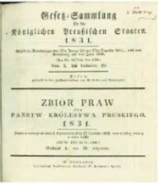 Gesetz-Sammlung für die Königlichen Preussischen Staaten. 1831 No1