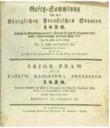 Gesetz-Sammlung für die Königlichen Preussischen Staaten. 1836 No1