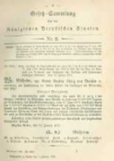 Gesetz-Sammlung für die Königlichen Preussischen Staaten. 1879.02.01 No2