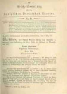 Gesetz-Sammlung f&uuml;r die K&ouml;niglichen Preussischen Staaten. 1879.03.28 No9