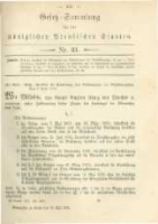 Gesetz-Sammlung für die Königlichen Preussischen Staaten. 1879.05.15 No21