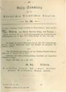 Gesetz-Sammlung für die Königlichen Preussischen Staaten. 1879.07.28 No30