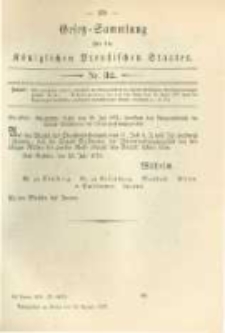 Gesetz-Sammlung für die Königlichen Preussischen Staaten. 1879.08.16 No32
