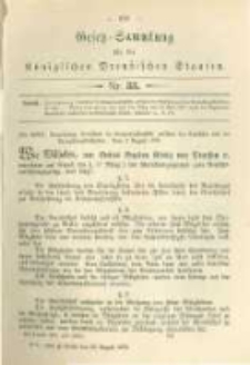 Gesetz-Sammlung für die Königlichen Preussischen Staaten. 1879.08.23 No33