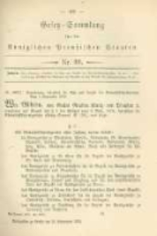 Gesetz-Sammlung f&uuml;r die K&ouml;niglichen Preussischen Staaten. 1879.09.22 No39