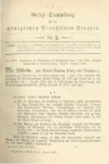 Gesetz-Sammlung für die Königlichen Preussischen Staaten. 1884.01.22 No2