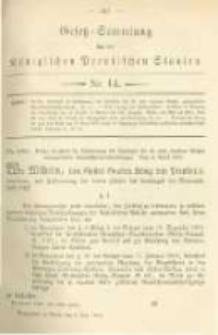 Gesetz-Sammlung für die Königlichen Preussischen Staaten. 1884.05.03 No14