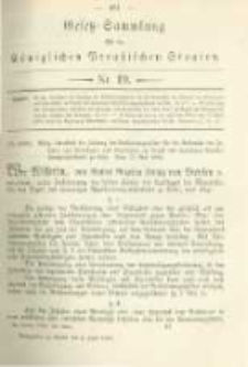 Gesetz-Sammlung für die Königlichen Preussischen Staaten. 1884.06.06 No19