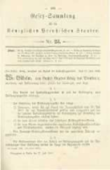 Gesetz-Sammlung für die Königlichen Preussischen Staaten. 1884.07.22 No23
