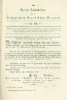 Gesetz-Sammlung für die Königlichen Preussischen Staaten. 1884.11.21 No30