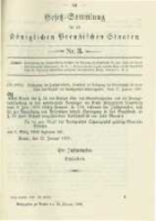 Gesetz-Sammlung f&uuml;r die K&ouml;niglichen Preussischen Staaten. 1898.02.12 No3