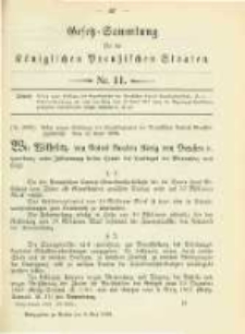 Gesetz-Sammlung für die Königlichen Preussischen Staaten. 1898.05.06 No11