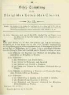 Gesetz-Sammlung für die Königlichen Preussischen Staaten. 1898.05.28 No15