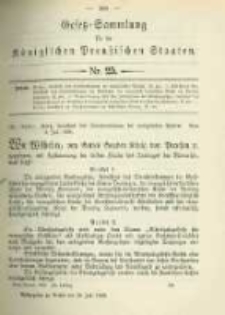 Gesetz-Sammlung für die Königlichen Preussischen Staaten. 1898.07.25 No25