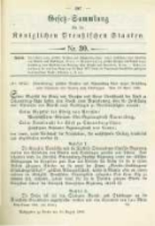 Gesetz-Sammlung f&uuml;r die K&ouml;niglichen Preussischen Staaten. 1898.08.24 No30
