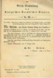 Gesetz-Sammlung für die Königlichen Preussischen Staaten. 1898.08.31 No32