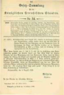 Gesetz-Sammlung für die Königlichen Preussischen Staaten. 1898.10.13 No34