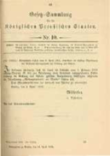 Gesetz-Sammlung für die Königlichen Preussischen Staaten. 1902.04.14 No10
