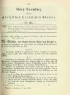 Gesetz-Sammlung für die Königlichen Preussischen Staaten. 1902.06.12 No23