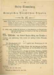 Gesetz-Sammlung für die Königlichen Preussischen Staaten. 1902.06.30 No27