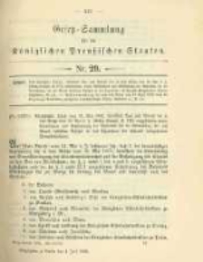 Gesetz-Sammlung für die Königlichen Preussischen Staaten. 1902.07.04 No29